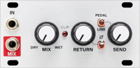 Pedal I/O 1U: Effects Pedal Send/Return Module and High Impedance Instrument Input